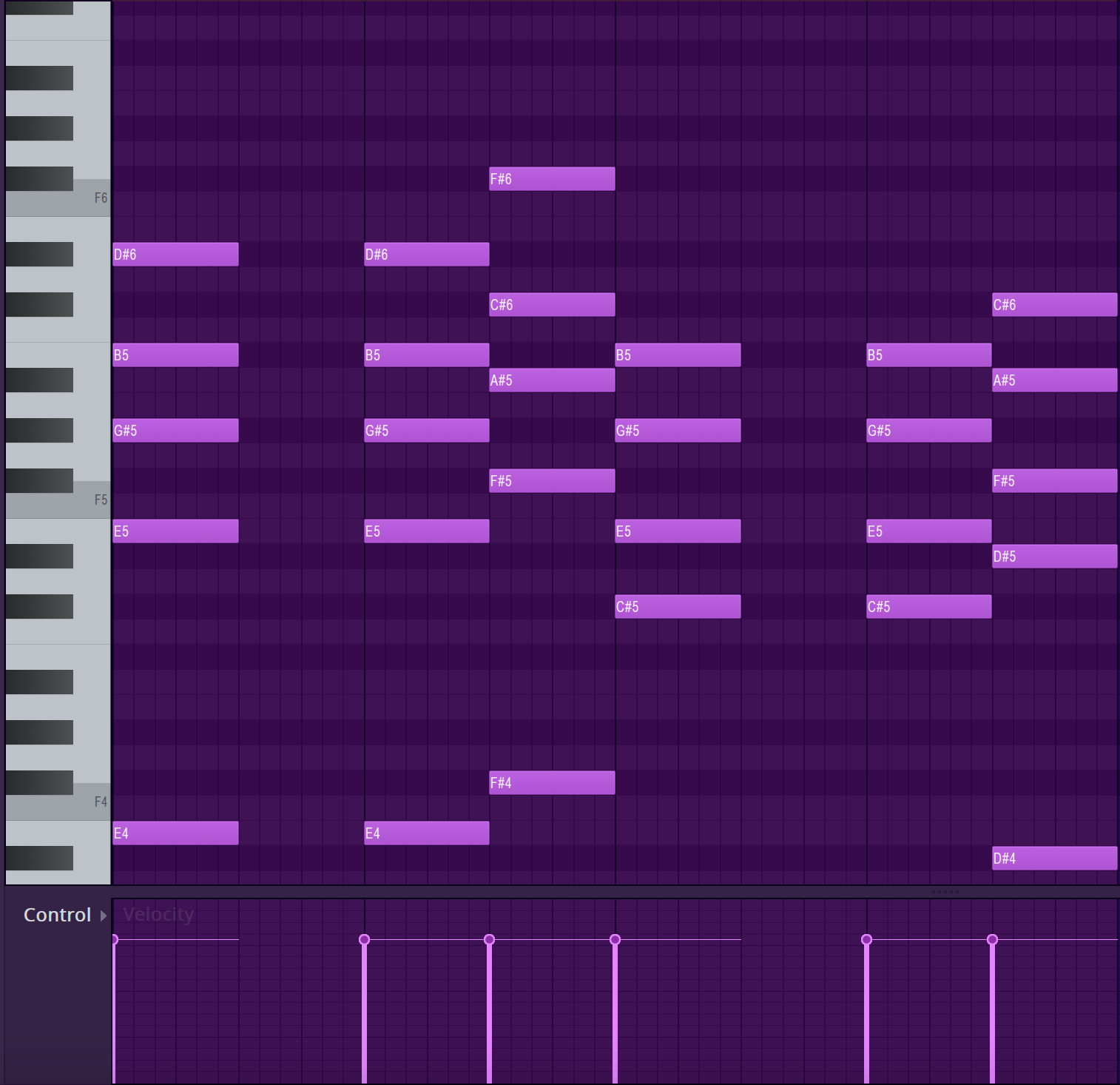 Piano Roll With Chords